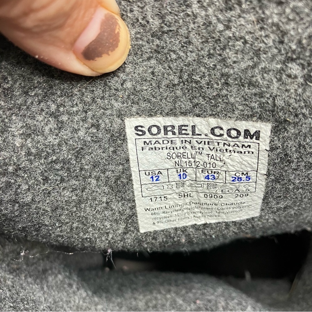 Sorel Sorelli tall insulated rain boots black size 12β - Picture 7 of 10